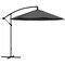 Pure Garden 10Ft Offset Patio Umbrella Gray Aluminum For Outdoor Shade Pool